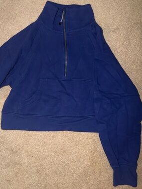 lululemon athletica Navy Blue Quarter-Zip Pullover Hoodie